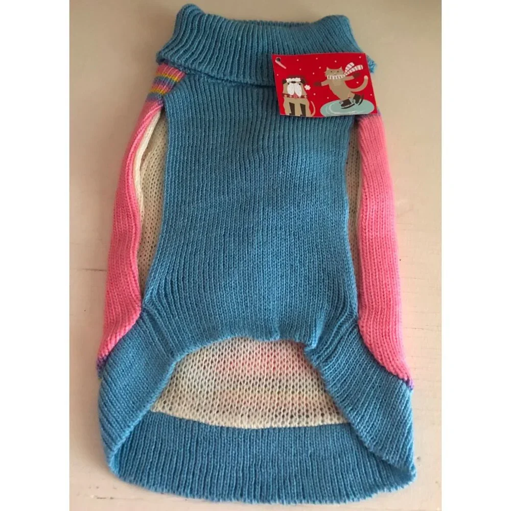 Rainbow Unicorn Dog Pet Apparel Knit Sweater Size Small